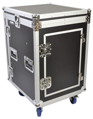 Cobra Rack Flight Case – 10U Sloping Top, 12U Bottom Space for Audio Gear